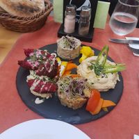 Vegan starter at Aubergine in Bucharest