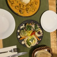 Mushroom Stew and Vegan platter   at Aubergine in Bucharest