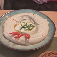 Hummus plate at Aubergine in Bucharest