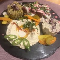 Mixed starters  at Aubergine in Bucharest