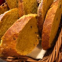 Good bread! at Aubergine in Bucharest