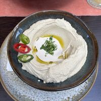 Hummus   at Aubergine in Bucharest