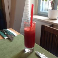 Juice at Aubergine in Bucharest