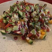 Stuffed aubergine at Aubergine in Bucharest