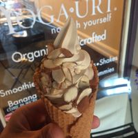 Peanut butter cone! Soooo gooood!! at Yoga-urt in Glendale