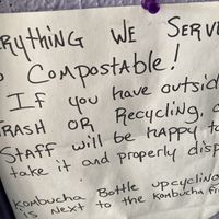 All is compostable 😀 at Thrive in Boulder