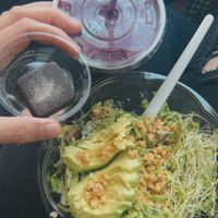 Caesar + lavender smoothie   at Thrive in Boulder