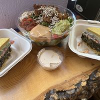Tacno Salad, Bacun Burger  at Thrive in Boulder