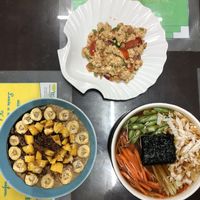 Scrambled tofu, oatmeal bowl, vegan ramen  at Wellnessland Vegetarian Cafe in Cebu