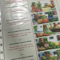 drink menu at Wellnessland Vegetarian Cafe in Cebu