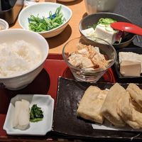 Part of the set meal at Kyotofu Fujino in Kyoto