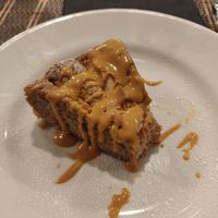 Apple pie with caramel sauce at Ma va' in Rome