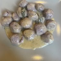 Purple potato Gnocchi cacio e pepe   at Ma va' in Rome