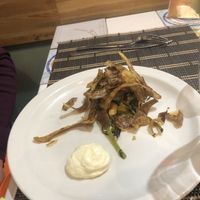 Cheesy potato and chard thing had a strong taste that maybe a bit niche  at Ma va' in Rome