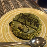 The most delish dessert… the pistachio Sacher cake  at Ma va' in Rome