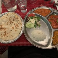 Vegan thali with naan 🫓  at Holy Cow - Soder in Stockholm