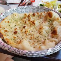 Garlic naan vegan! at Holy Cow - Soder in Stockholm