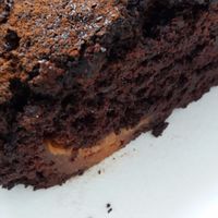Vegan chocolate & plum cake at Tea Hive in Manchester