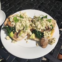 Scrambled tofu on toast at Tea Hive in Manchester