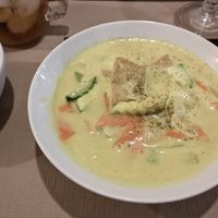 Tofu curry jaune et riz nature at La Baie du Dragon in Marseille