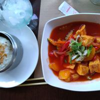 Tofu sauce aigre douce et riz gluant at La Baie du Dragon in Marseille