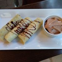 Nems a la banane et au chocolat , chantilly vgl maison at La Baie du Dragon in Marseille