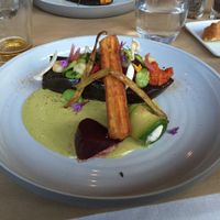 aubergine main dish! at La Table du Marche in Bergerac