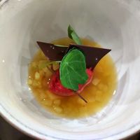 Pineapple soup (dessert) at La Table du Marche in Bergerac