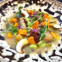 Main dish at La Table du Marche in Bergerac