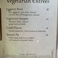 Lots of other vegan and vegetarian options too  at Pita Paradise in Cocoa Beach