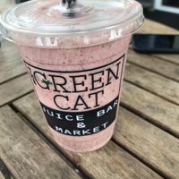 Sippin on Zen smoothie - nice and thick at The Green Cat in Virginia Beach