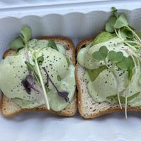 Avocado toast 🥑🤍🌱  at The Green Cat in Virginia Beach