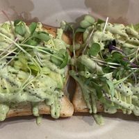 Avocado, toast  at The Green Cat in Virginia Beach