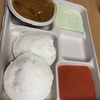 Idli (steamed) it's vegan and gluten free. Very tasty!  at Hillside Dosa Hut in Floral Park