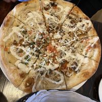 Bacon seitan ranch pizza at 3 Brothers Vegan Cafe in Copiague