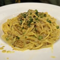 Gluten-free carbonara  at 3 Brothers Vegan Cafe in Copiague