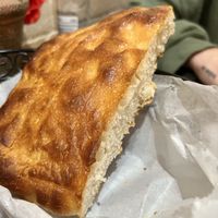 Fresh warm complimentary bread with butter  at 3 Brothers Vegan Cafe in Copiague