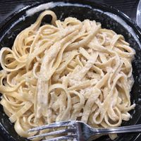 Vegan Fettuccine Alfredo with cashew sauce  at 3 Brothers Vegan Cafe in Copiague