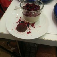 Pannacotta with chia berry jam at Maya Cafe in Hong Kong Island