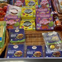 vegetable burger patties at denn's Biomarkt in Muenster