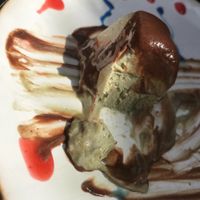 Homemade Matcha ice cream at Verdeando in Denia