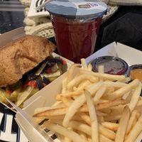 The Ques Oh! Burger is very tasty and filling. #Veganuary at Beatnic - Bleecker St in New York City