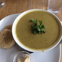 Broccoli soup at Cadence in Guelph
