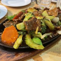 Sizzling "Beef” plate at Mai Kitchen in Ferryden Park