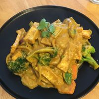 Satay peanut tofu stir fry  at Mai Kitchen in Ferryden Park