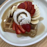 Vegan (&gf) waffles  at The Beet Bar in Townsville