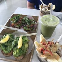 Toast and peanut butter swirl.  at The Beet Bar in Townsville