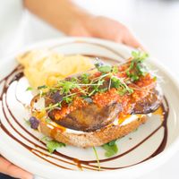 Vegetarian mushroom toast is a winner, also available vegan  at The Beet Bar in Townsville