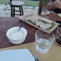 Yogurt di soja e pane con farina bio del podere at Podere Capanne in Rome