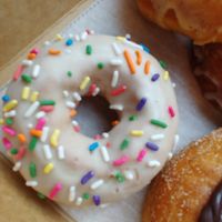 Gluten free sprinkle at Vortex Doughnuts in Asheville